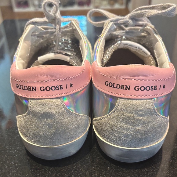 Golden Goose Silver and Pink Holographic Sneakers - Picture 3 of 6